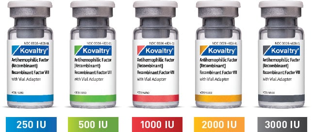 KOVALTRY®, Antihemophilic Factor (Recombinant) Dosing Info – Vial Sizes